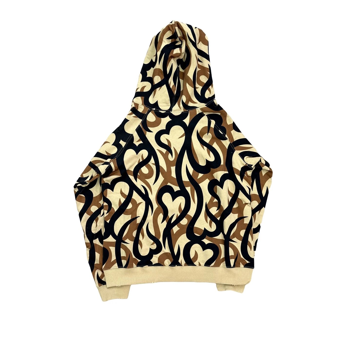 Number (N)ine AW04 'Give Peace A Chance' Tribal Heart Camo Zip Up Hoodie