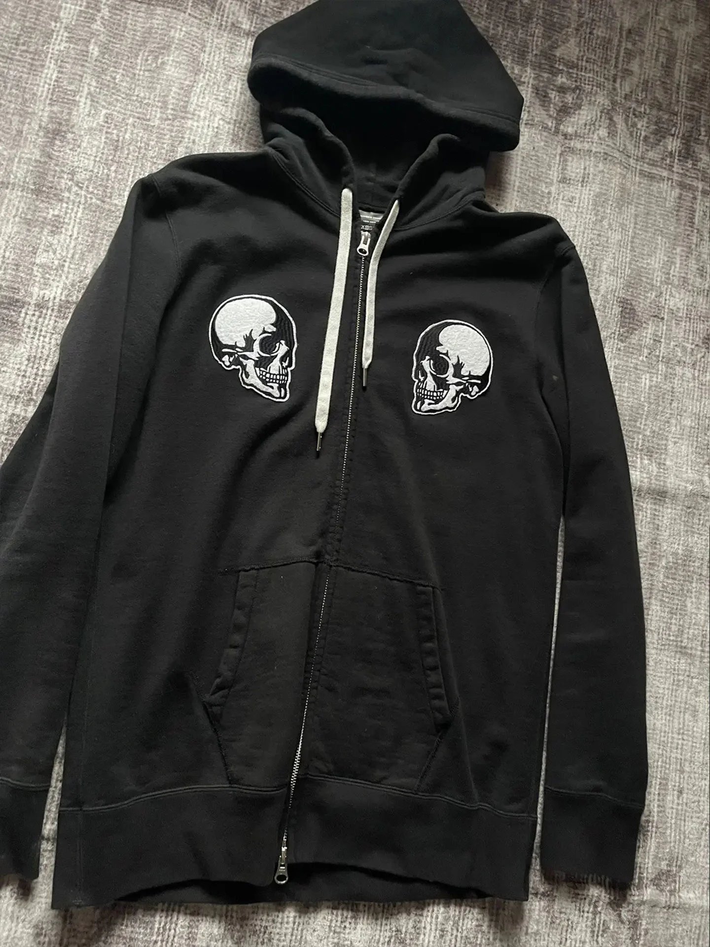 Number (N)ine SS04 Dream Baby Dream Double Skull Zip Hoodie