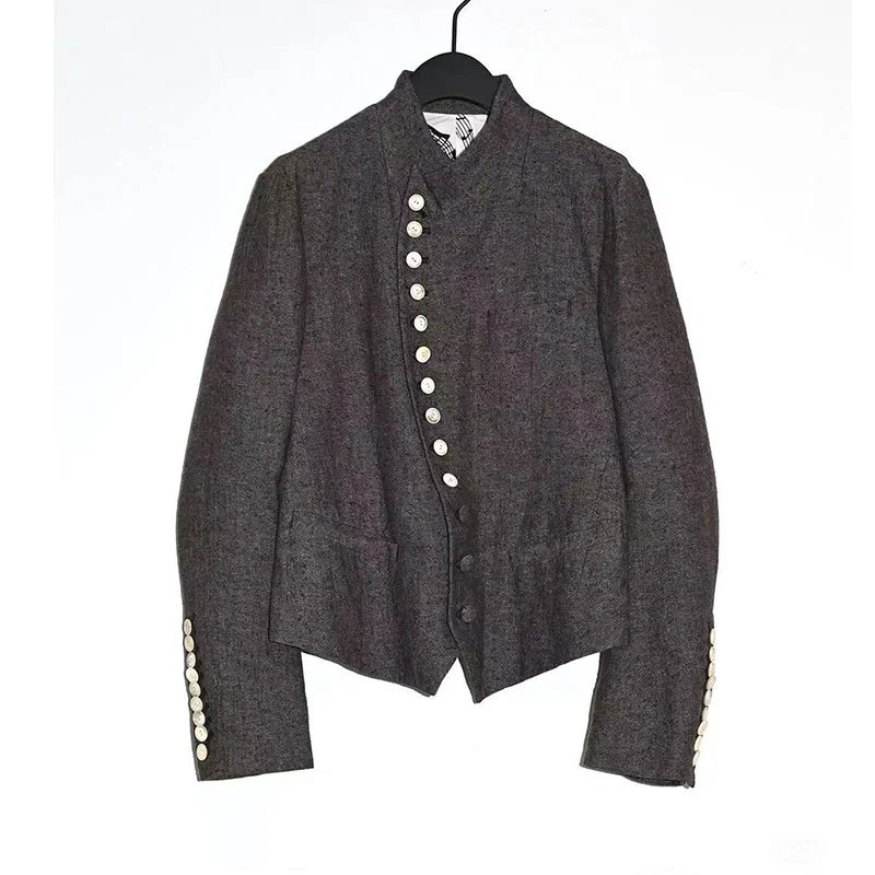 Number (N)ine SS07 'About A Boy' Asymmetric Button Jacket Grey