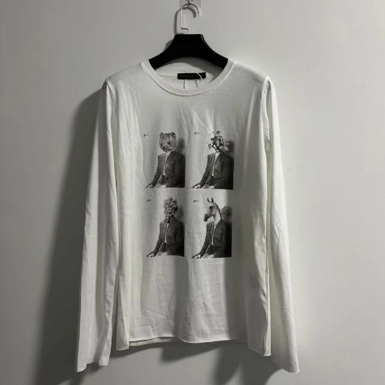 Undercover AW04 But Beautiful Graphic Long Sleeve T-Shirt White