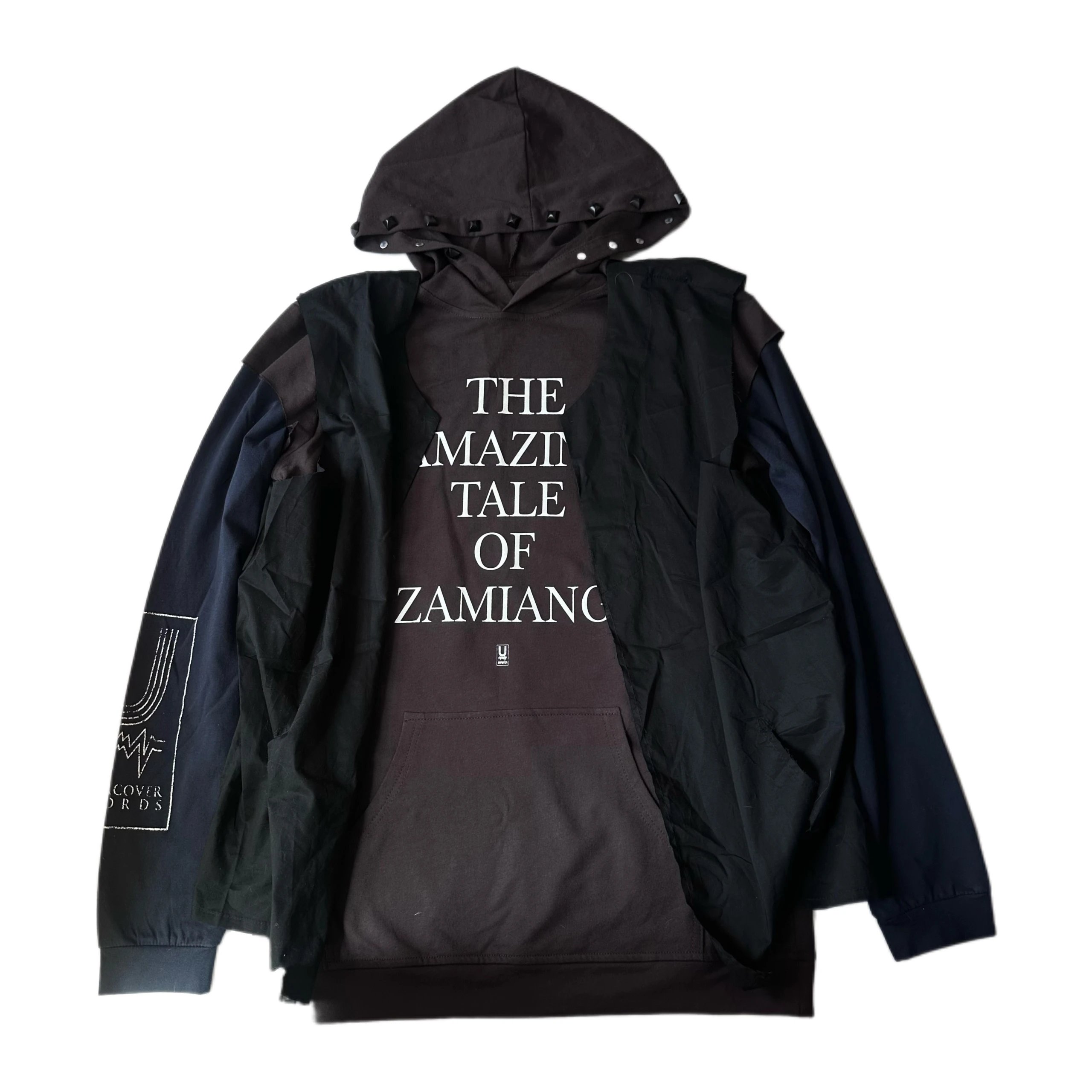 Undercover SS06 "T" The Amazing Tale of Zamiang Layered Studded Hoodie