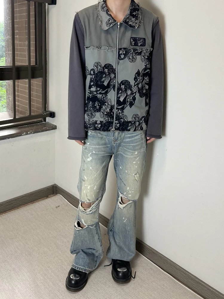 Undercover SS2004 'But Beautiful' Tapestry Hybrid Jacket