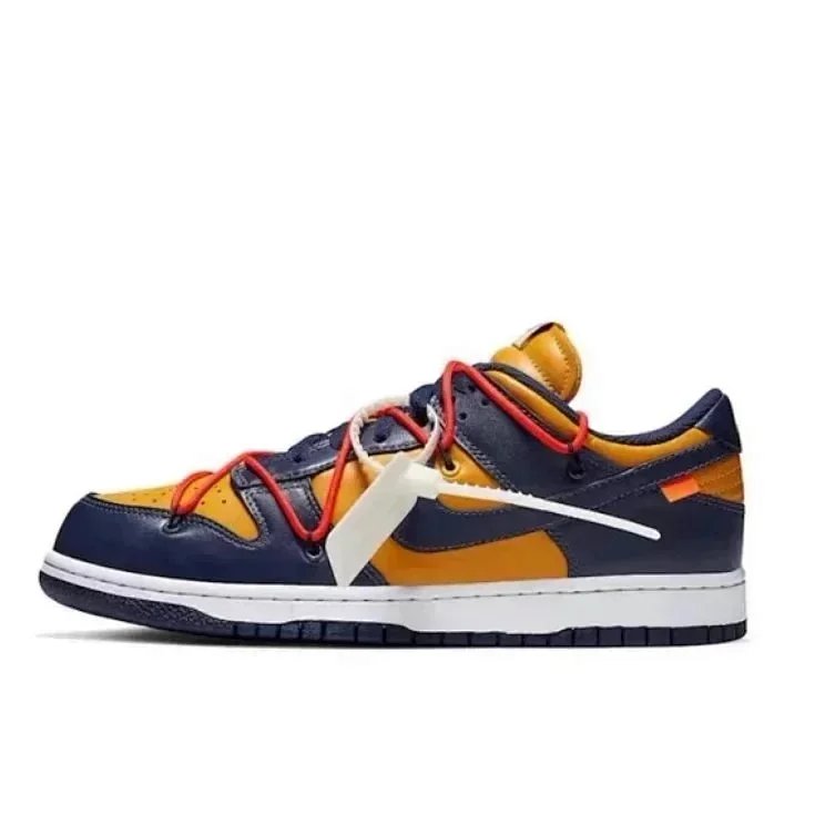 Nike x Off-White Dunk Low University Gold Midnight Navy