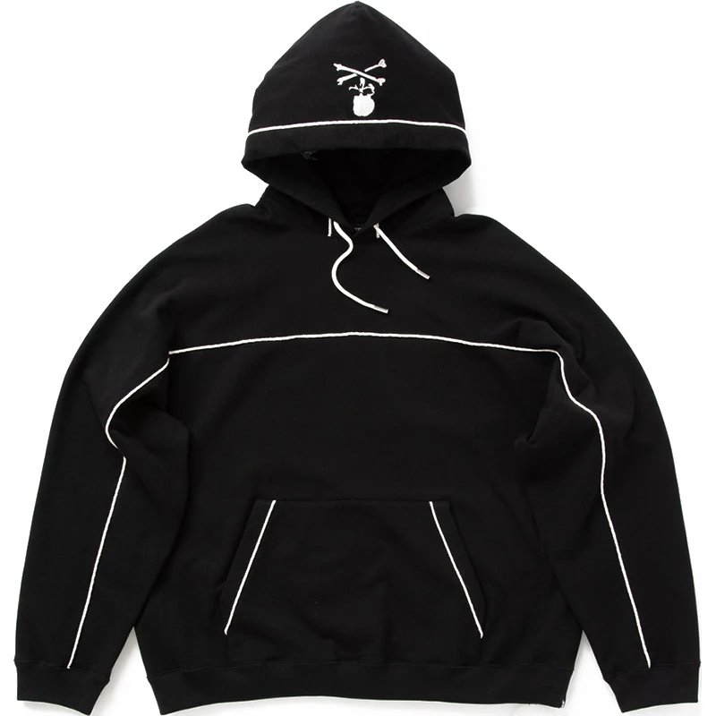 mastermind JAPAN Stitching Boxy Hoodie Black