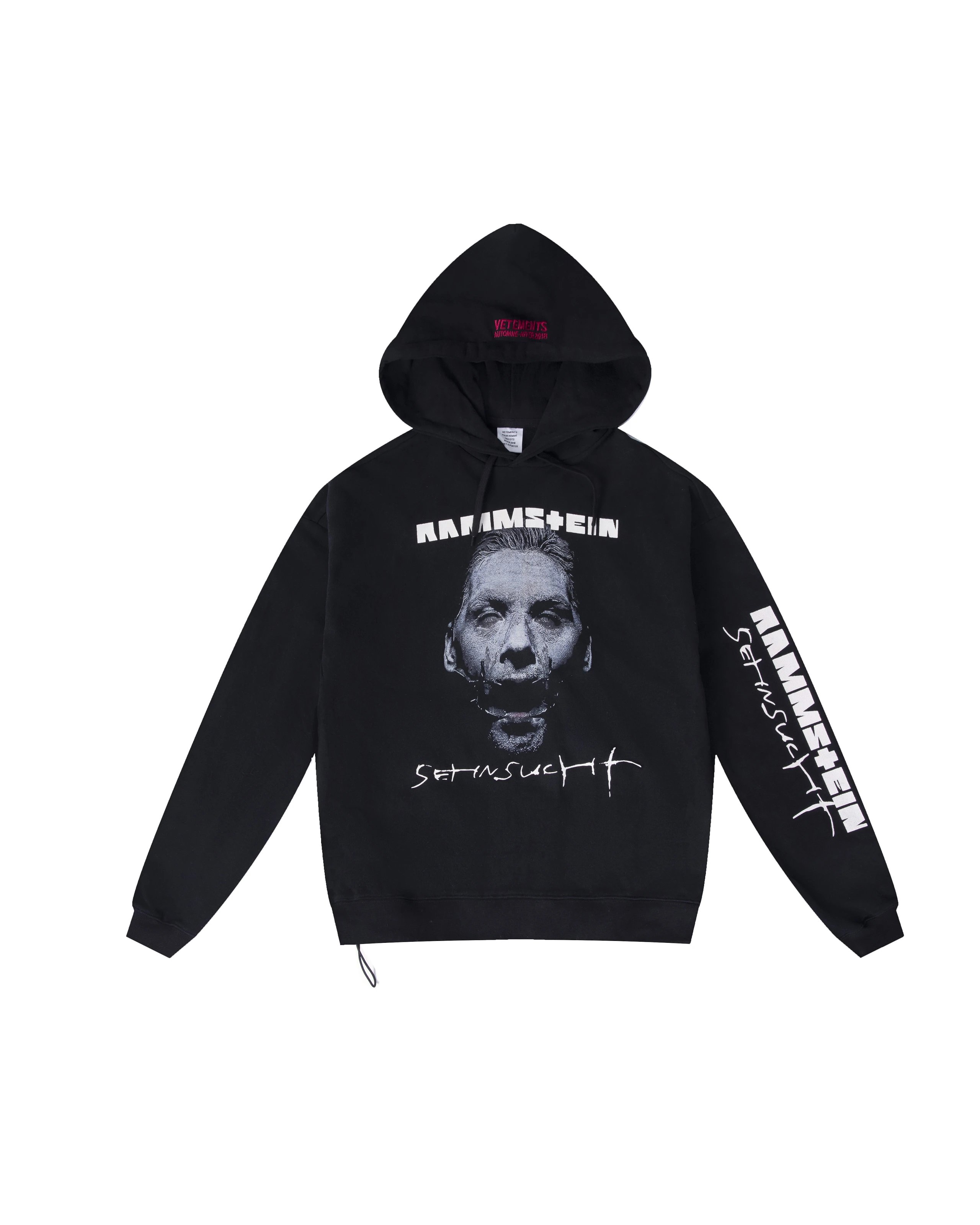 Vetements FW18 Rammstein Sehnsucht Oversized Hoodie Black
