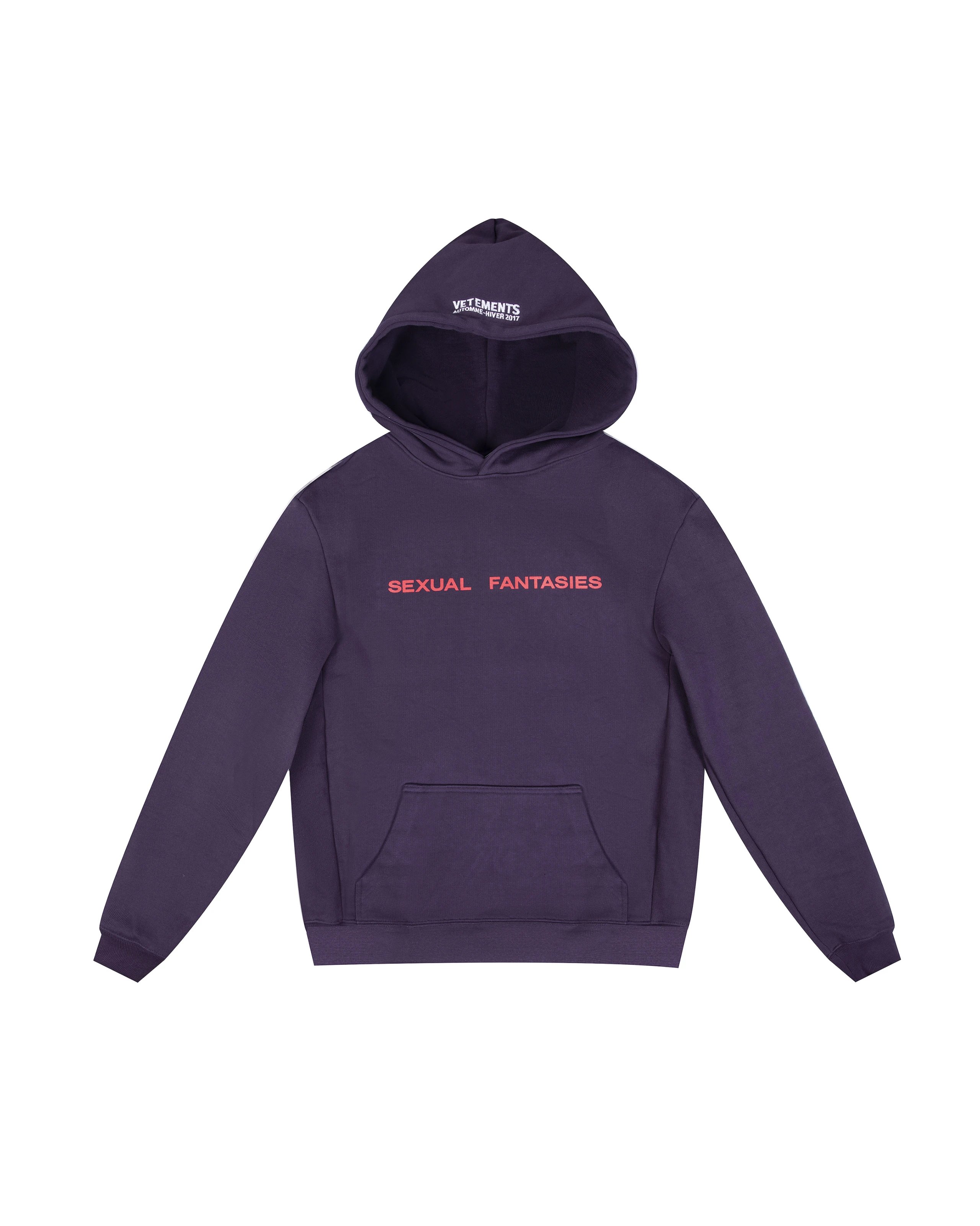 Vetements Sexual Fantasies Zip Hoodie Purple