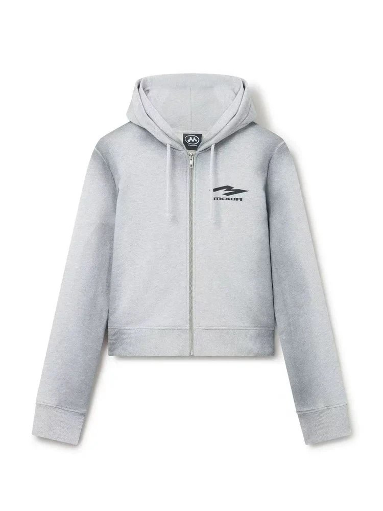 Mowalola Double D Zip Hoodie Grey