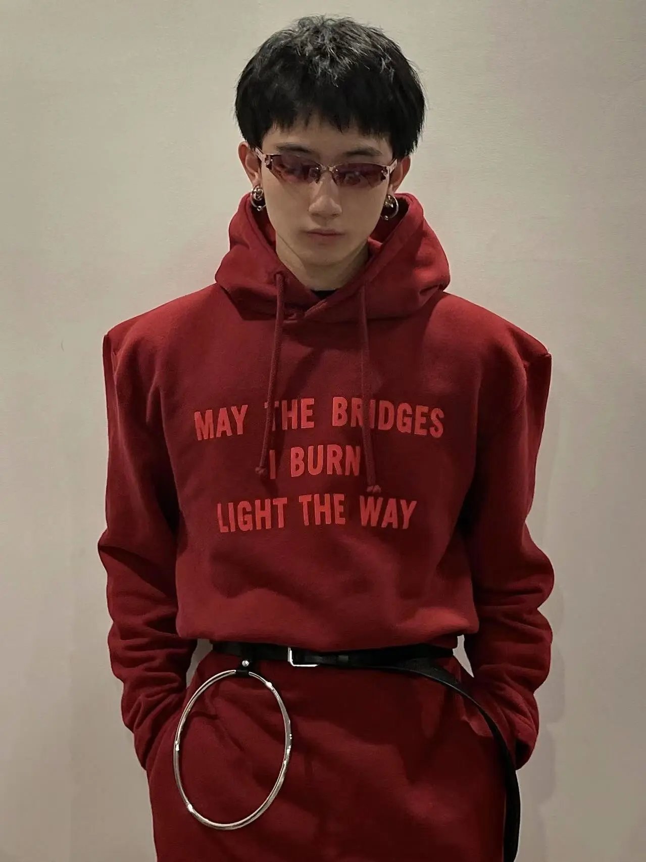 Vetements AW16 'May The Bridges I Burn Light The Way' Cropped Hoodie
