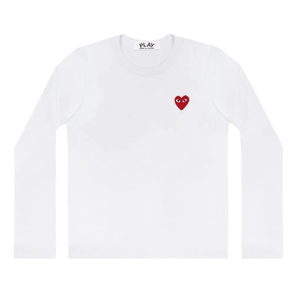 Comme des Garçons PLAY Red Heart Long-Sleeve T-Shirt 'White'