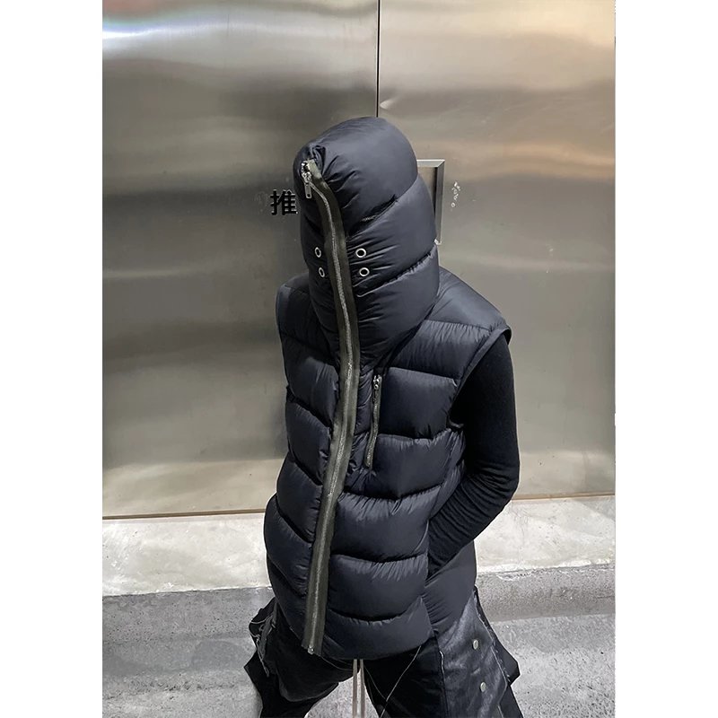 Rick Owens Gimp Quilted Down Puffer Vest Black