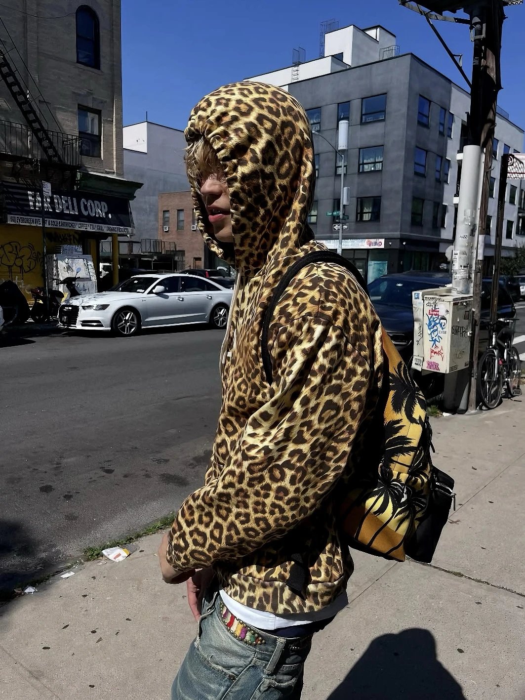 Celine Leopard Print Hoodie