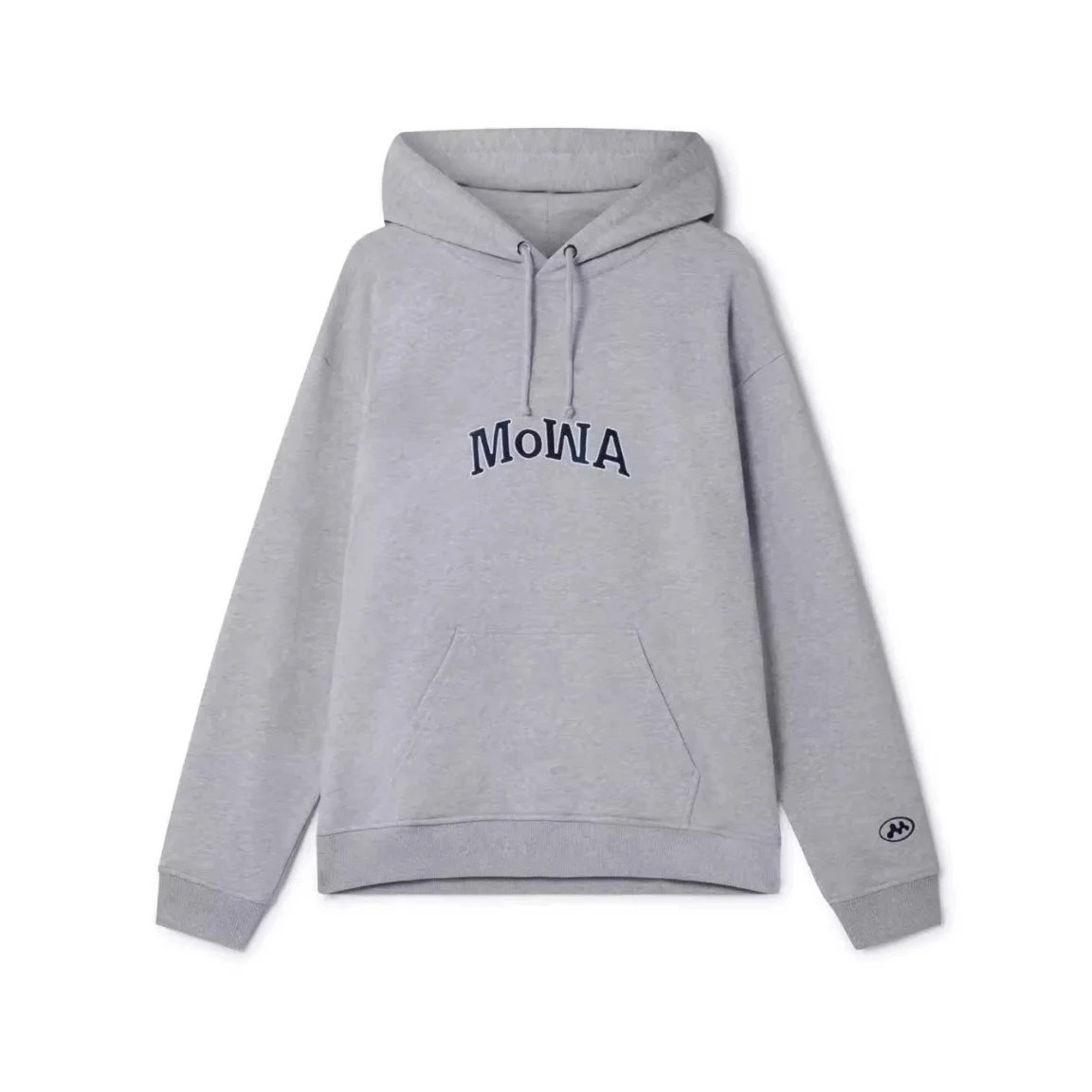 Mowalola Logo Cropped Zip Hoodie Grey