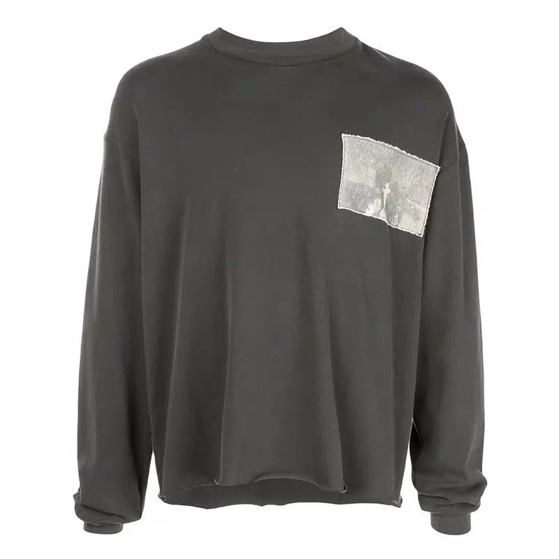 Enfants Riches Déprimés Assemblage Heroin Needle Patch Long Sleeve T-Shirt Faded Black