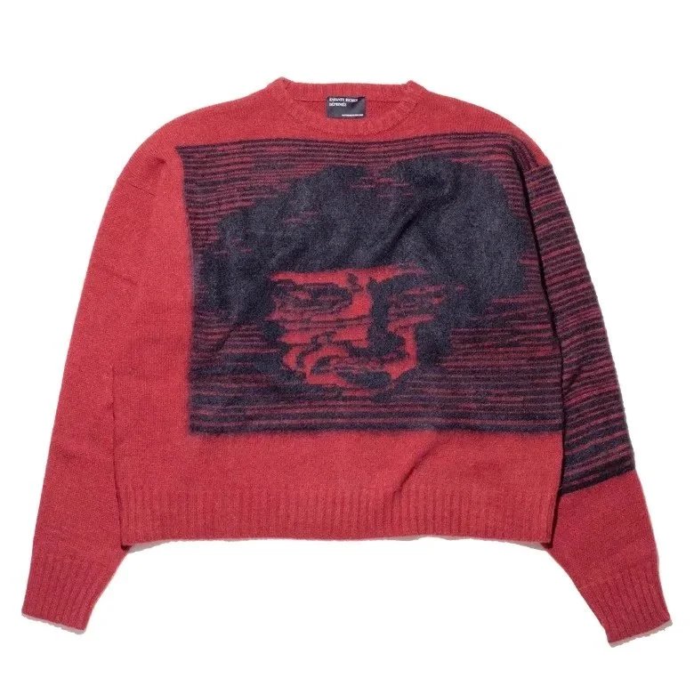 Enfants Riches Déprimés October All Over Crewneck Sweater Red