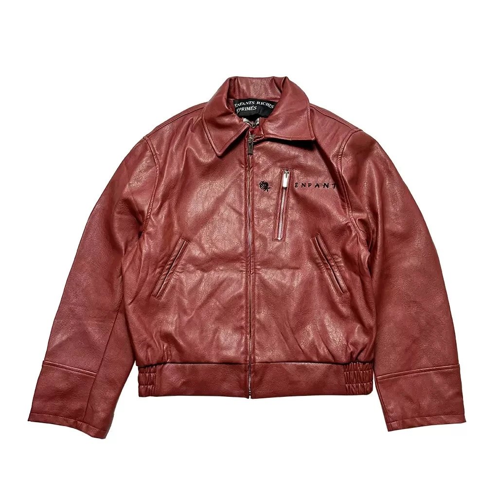 Enfants Riches Déprimés Opium Den Frank Leather Jacket Red