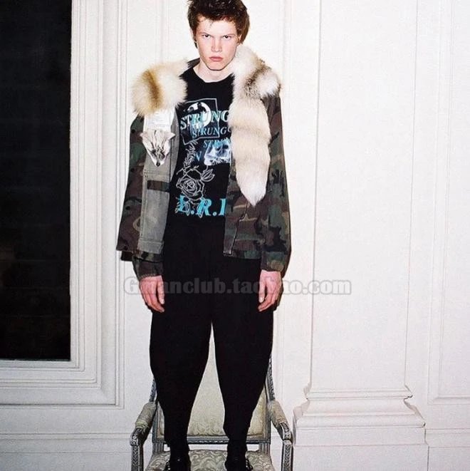 Enfants Riches Déprimés Camo Fox Fur Jacket