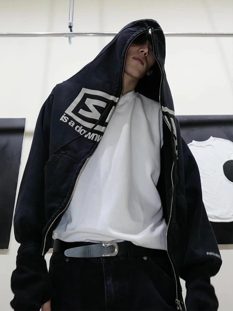 PROJECT G/R Zygon Zip Hoodie Black