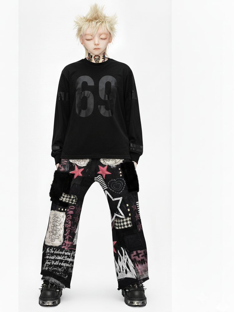 Hood By Air 69 Long Sleeve T-Shirt Black