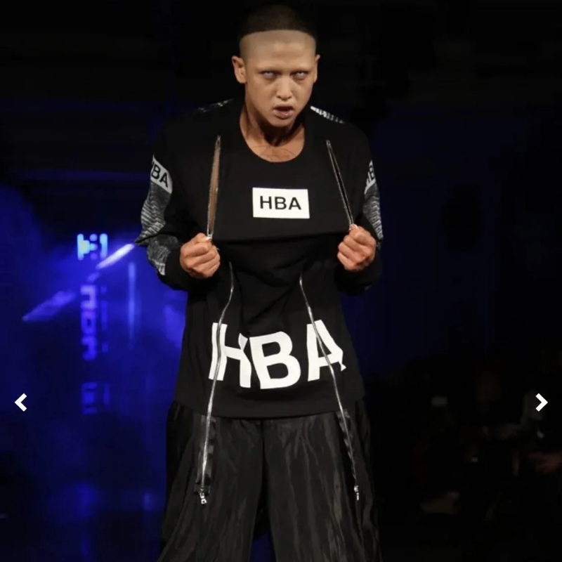 Hood By Air AW13 Zipped Giger X-Ray Spine Double Zip Long-Sleeve T-Shirt Black