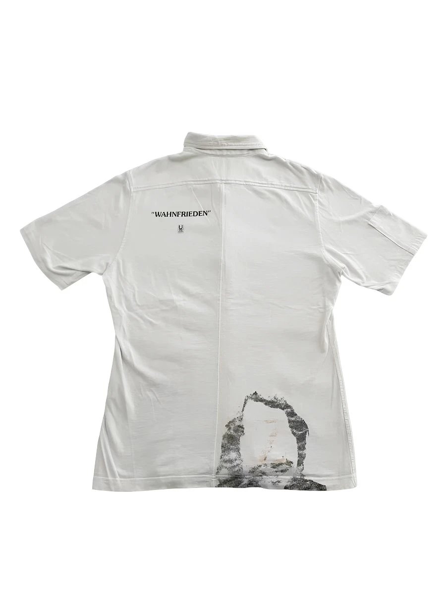 Undercover SS06 "T" "Wahnfrieden" Polo Shirt White