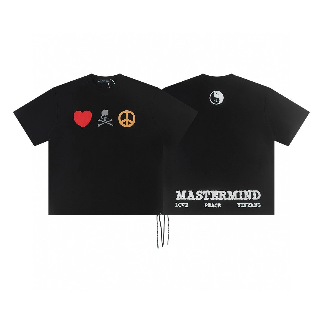 MASTERMIND WORLD x Vanson Bone Boxy Fit T-Shirt Black
