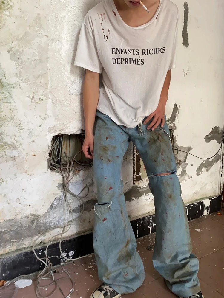 Enfants Riches Déprimés Distressed Logo T-Shirt White