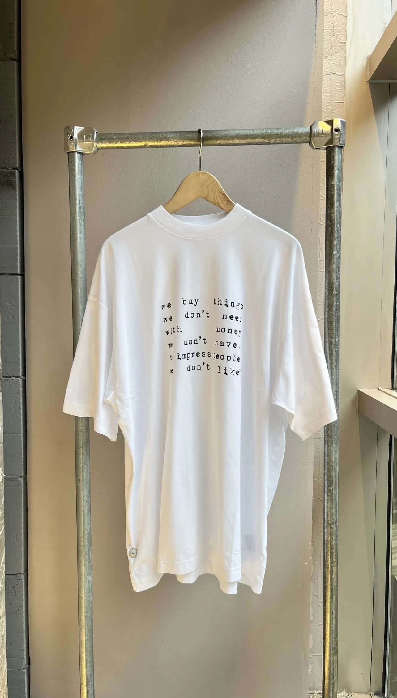 VETEMENTS We Buy Things Oversized T-Shirt White