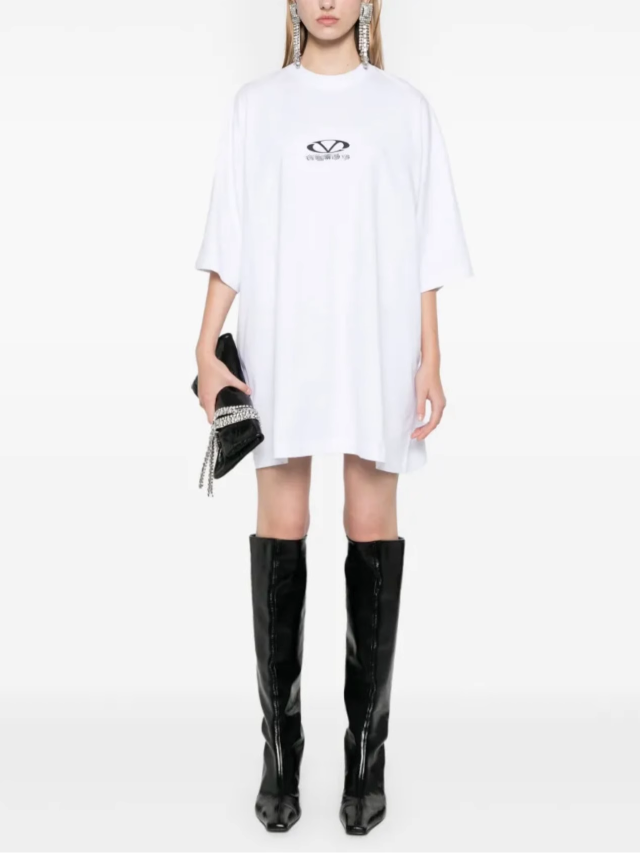 VETEMENTS Oval Logo Oversized T-Shirt White
