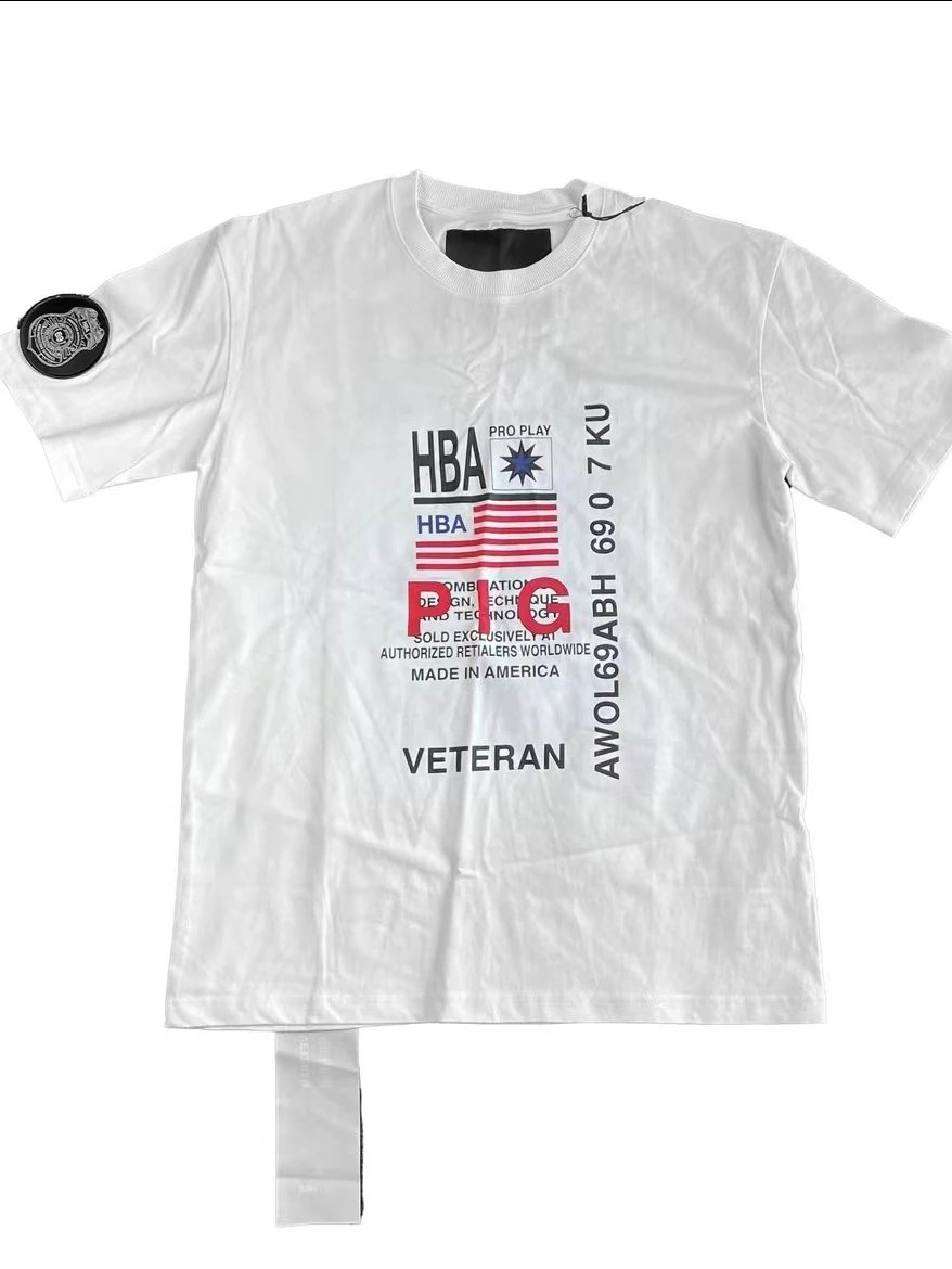 Hood By Air Veterans PIG Flag T-Shirt White