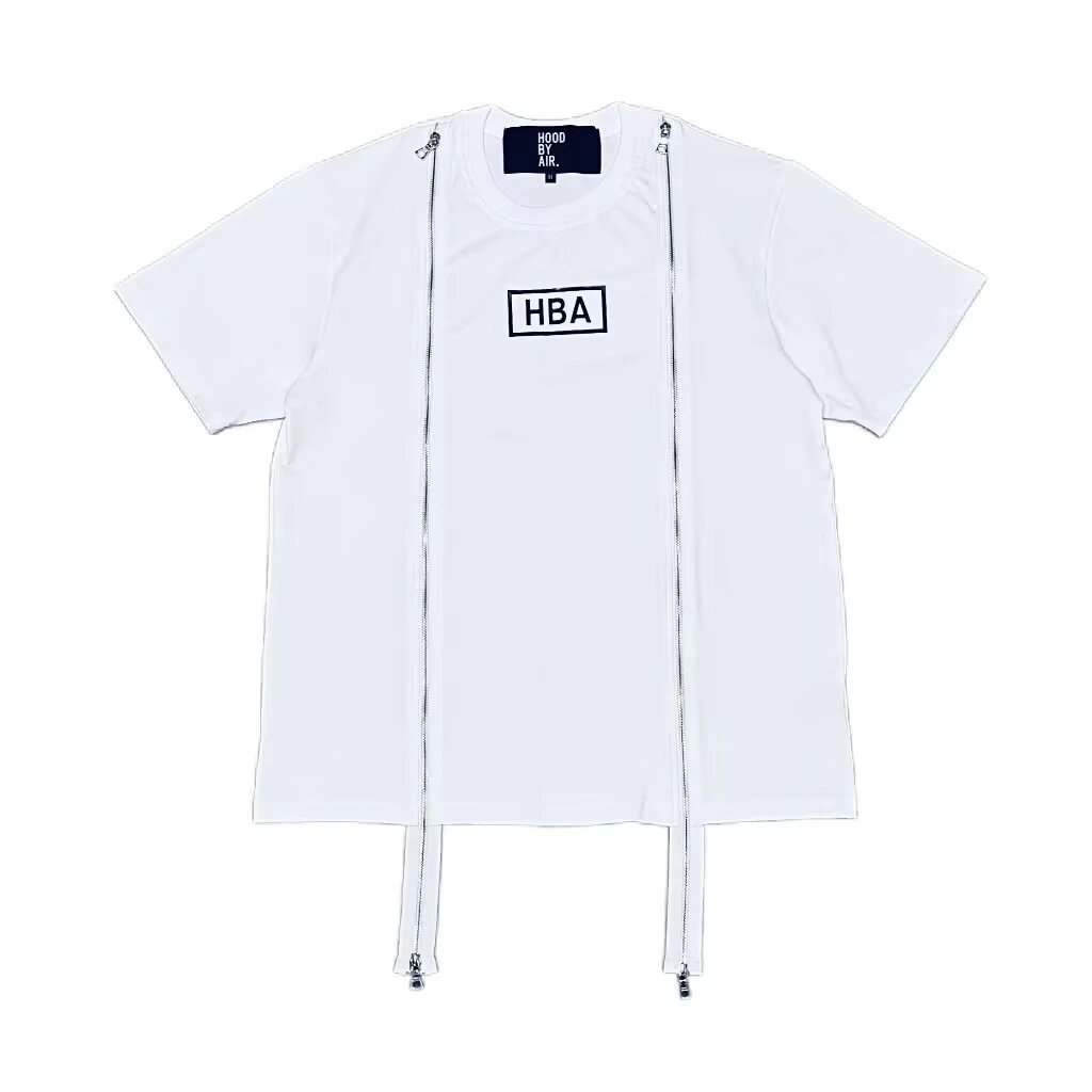 Hood By Air Box Logo Double Zip T-Shirt White