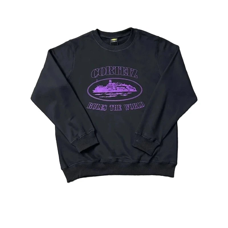 Corteiz Alcatraz Crewneck Black/Purple