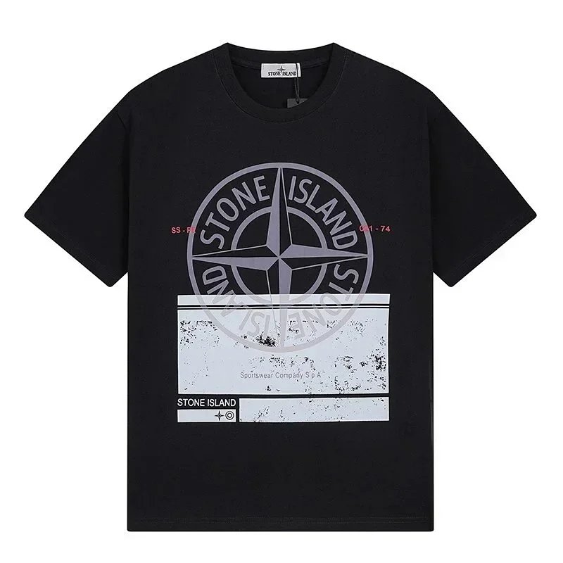 Stone Island 2RC89 Graphic Print T-Shirt Black