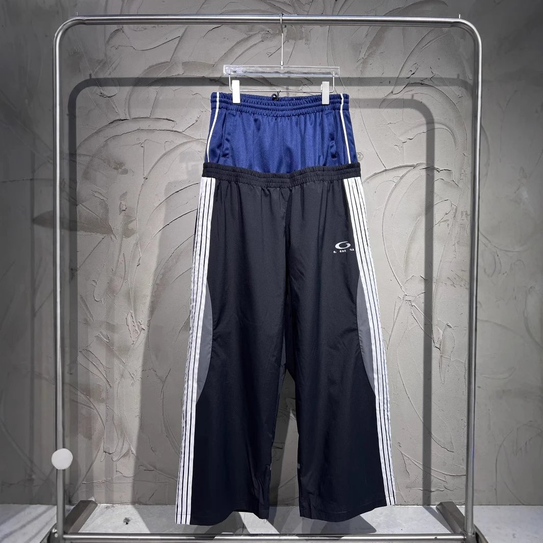 Balenciaga Cut-Up Tracksuit Pants Black/Blue
