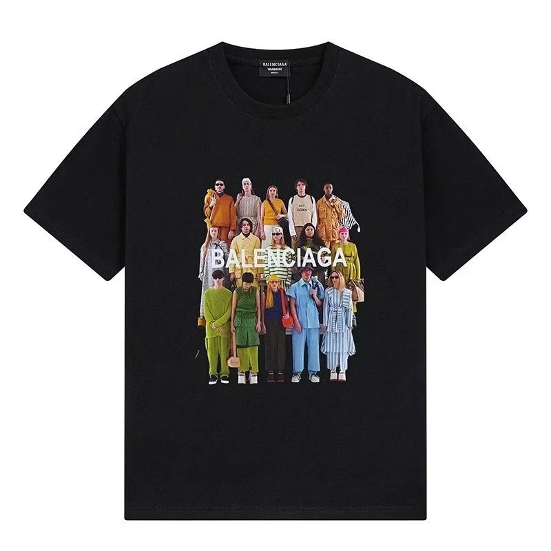 Balenciaga Group Photo Print T-Shirt