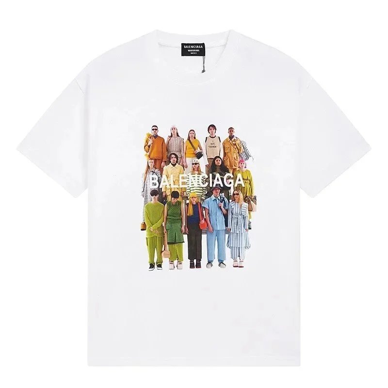 Balenciaga Group Photo Print T-Shirt