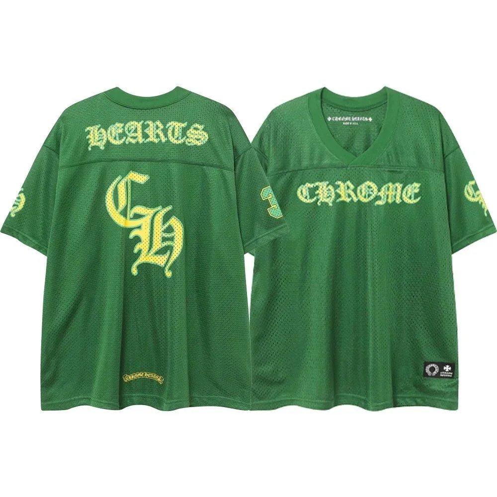 Chrome Hearts Mesh Stadium Football Jersey Green