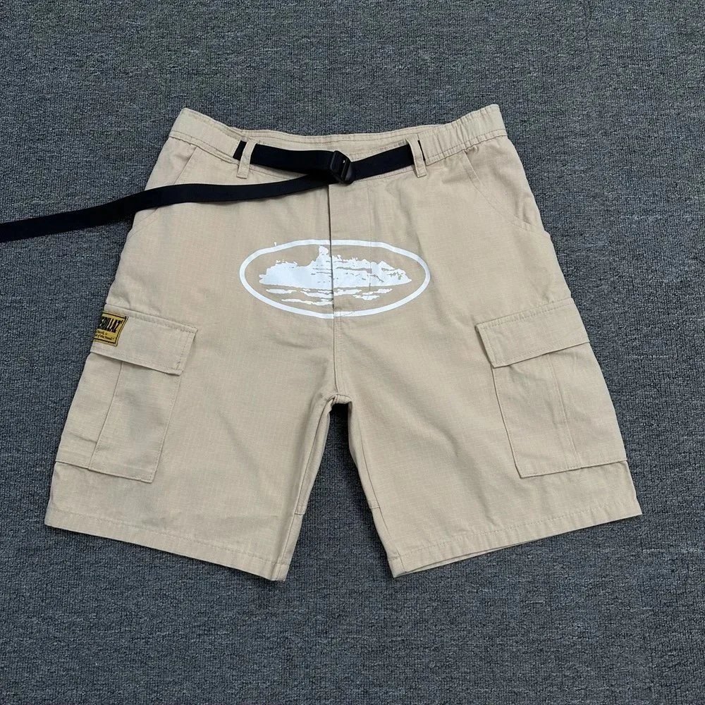 Corteiz Guerillaz Cargo Shorts Black/Yellow