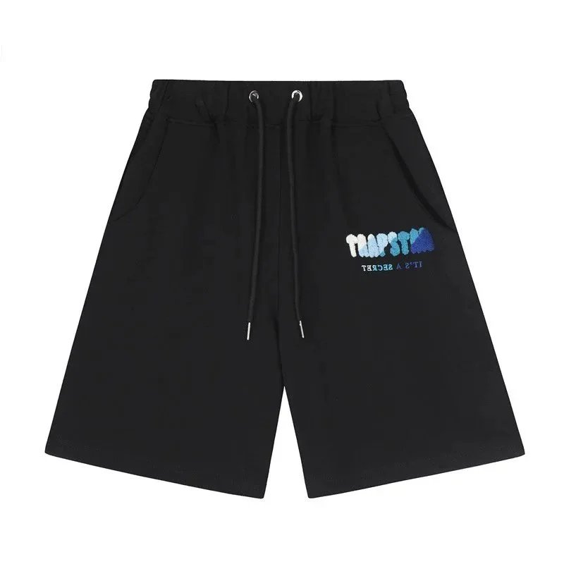 Trapstar Decoded Chenille Shorts Black Blue