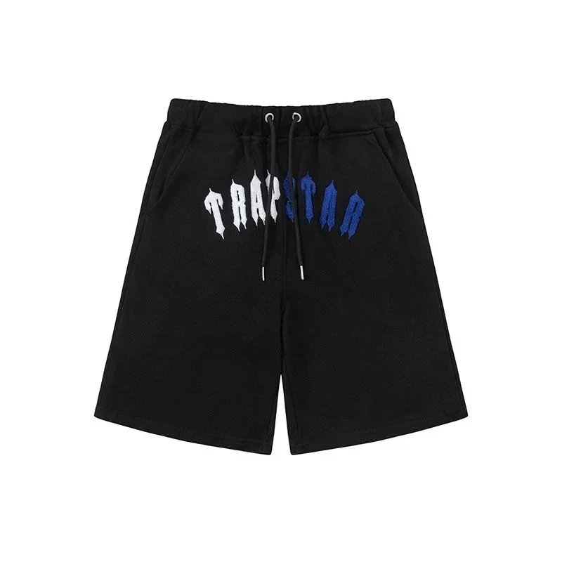 Trapstar Decoded Chenille Shorts Black Blue