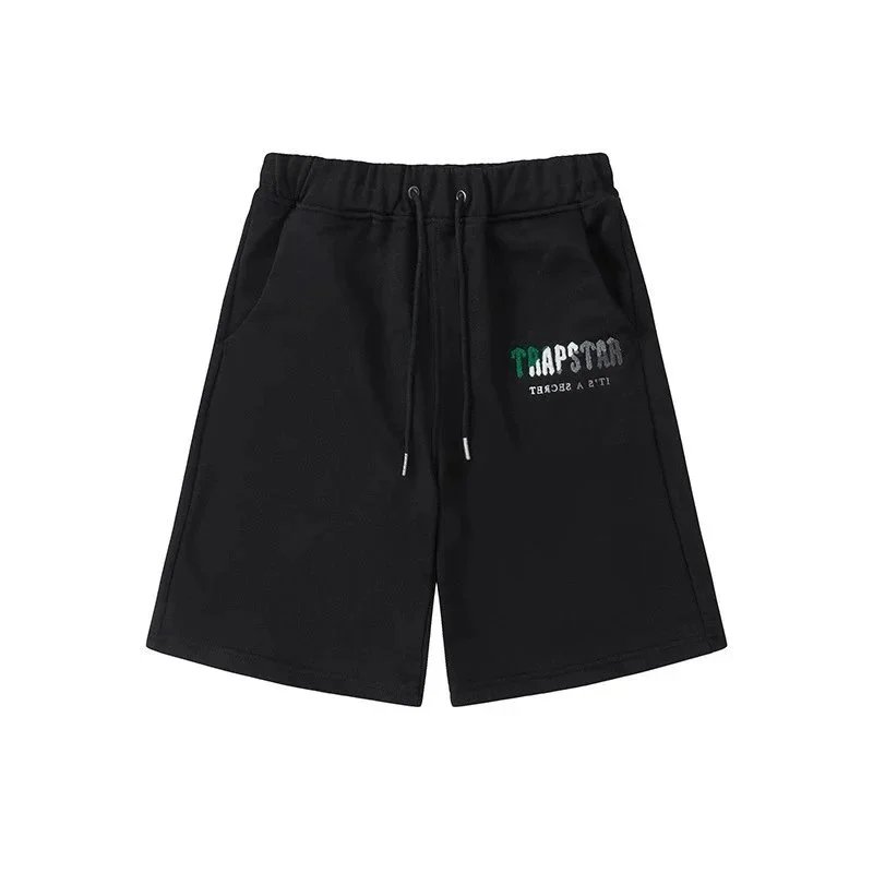 Trapstar Decoded Chenille Shorts Black Blue