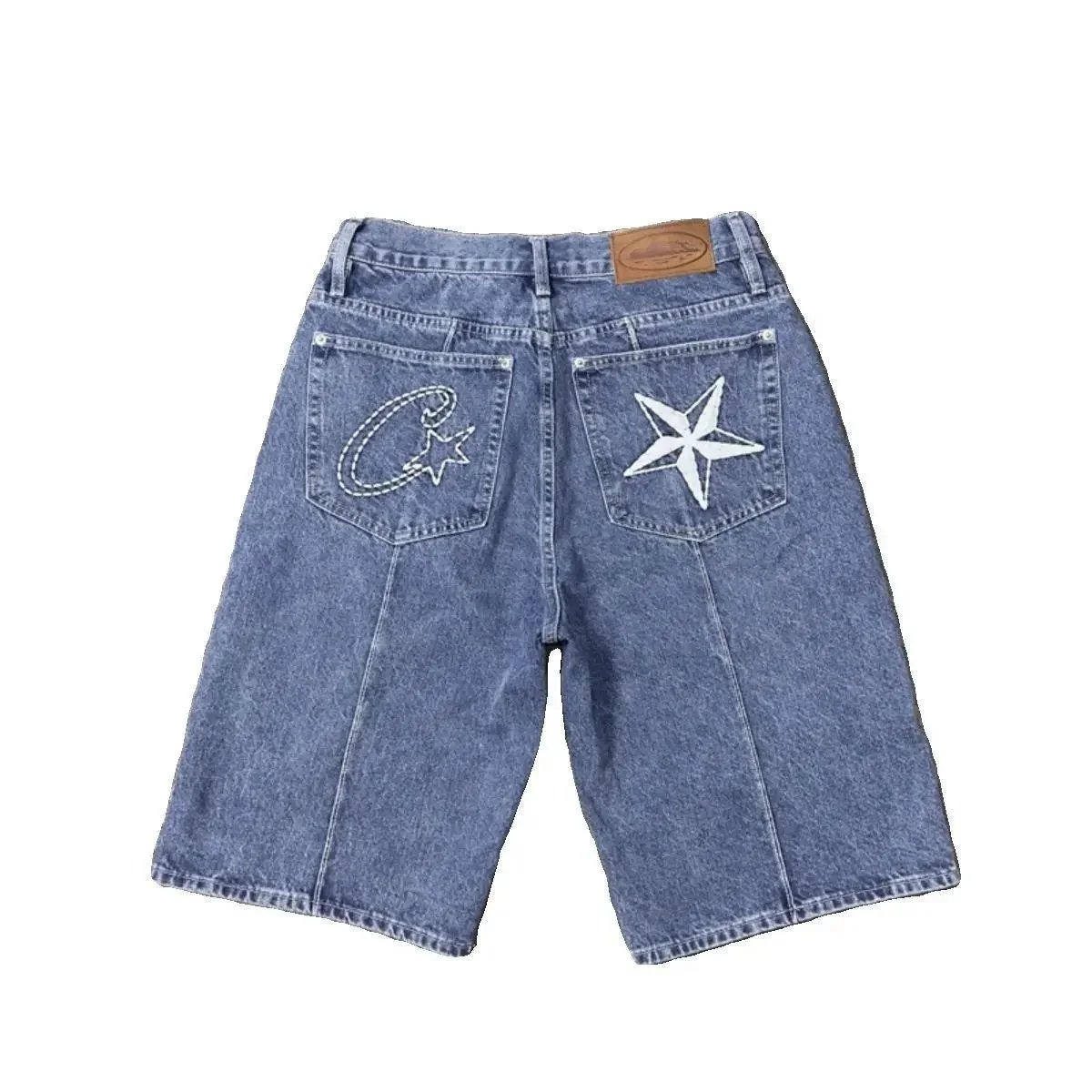 Corteiz C-Star Denim Shorts Azul Desteñido