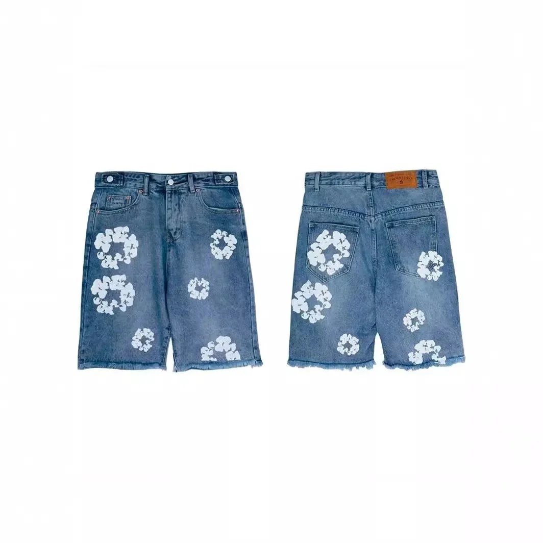 Denim Tears x Levi's Cotton Wreath Denim Shorts Light Blue