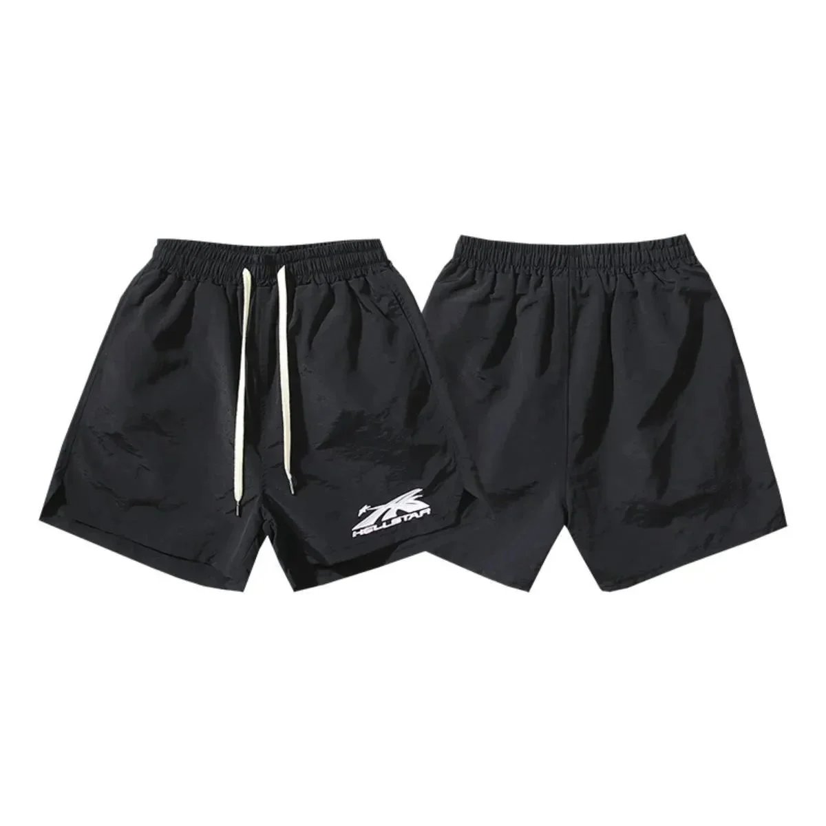 Hellstar Waxed Nylon Athletic Shorts Black/Pink