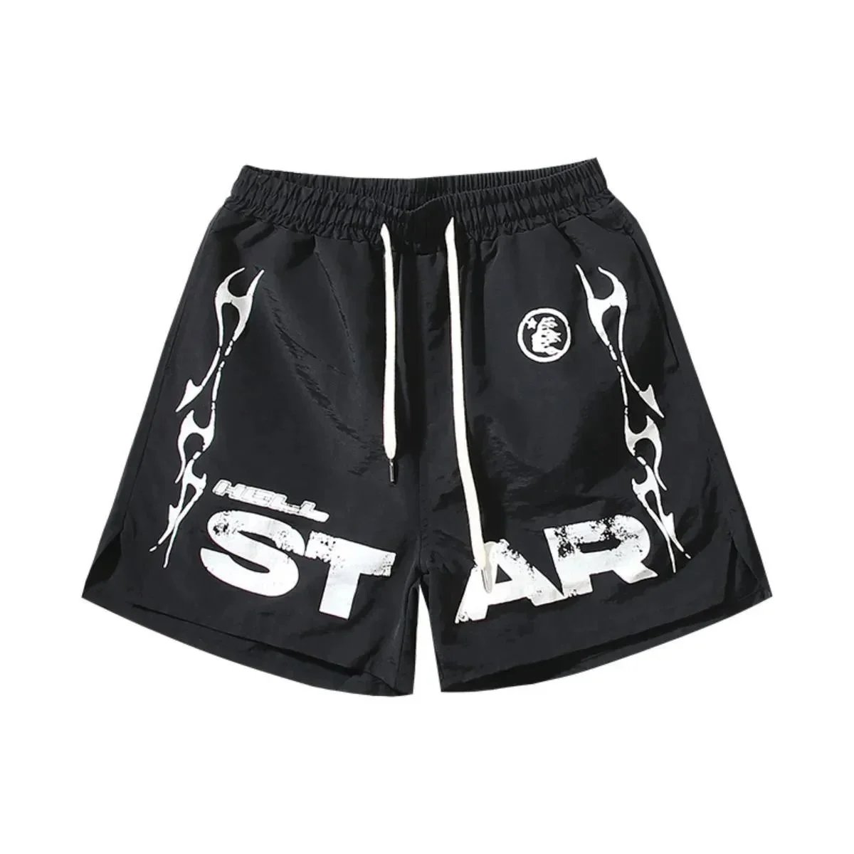 Hellstar Waxed Nylon Athletic Shorts Black/Pink