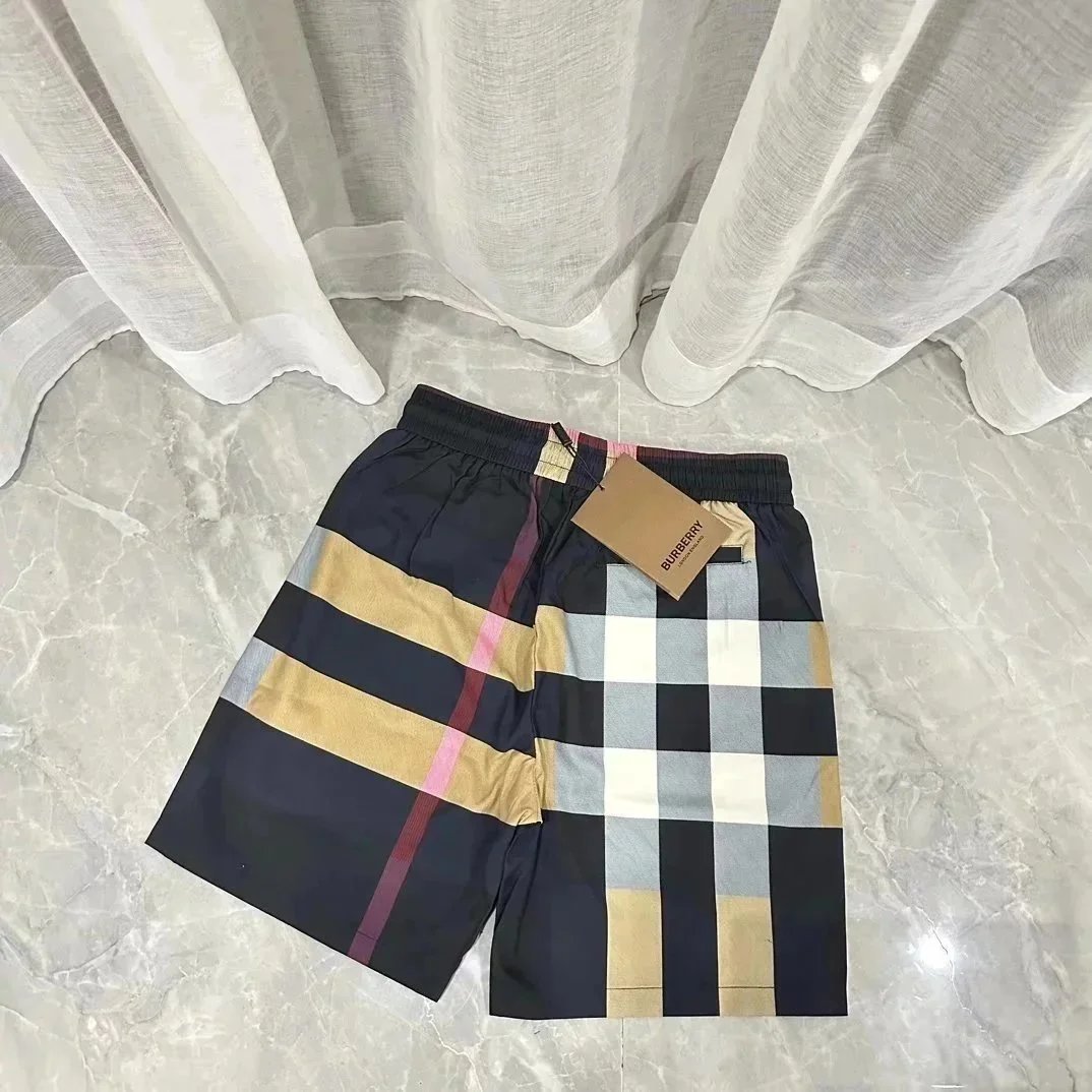 Burberry Equestrian Knight Design Check Swim Shorts