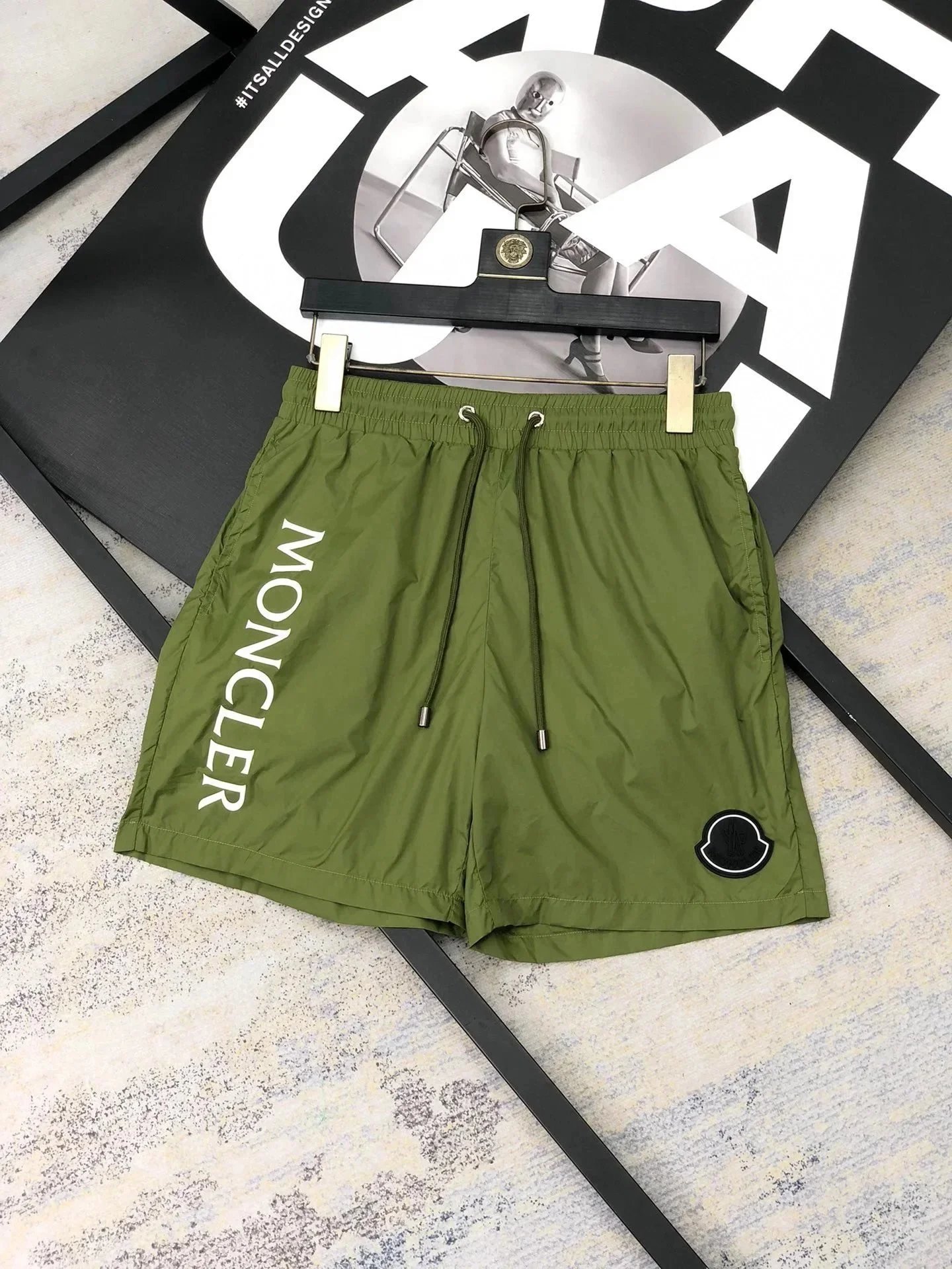 Moncler Logo-Embroidered Swim Shorts