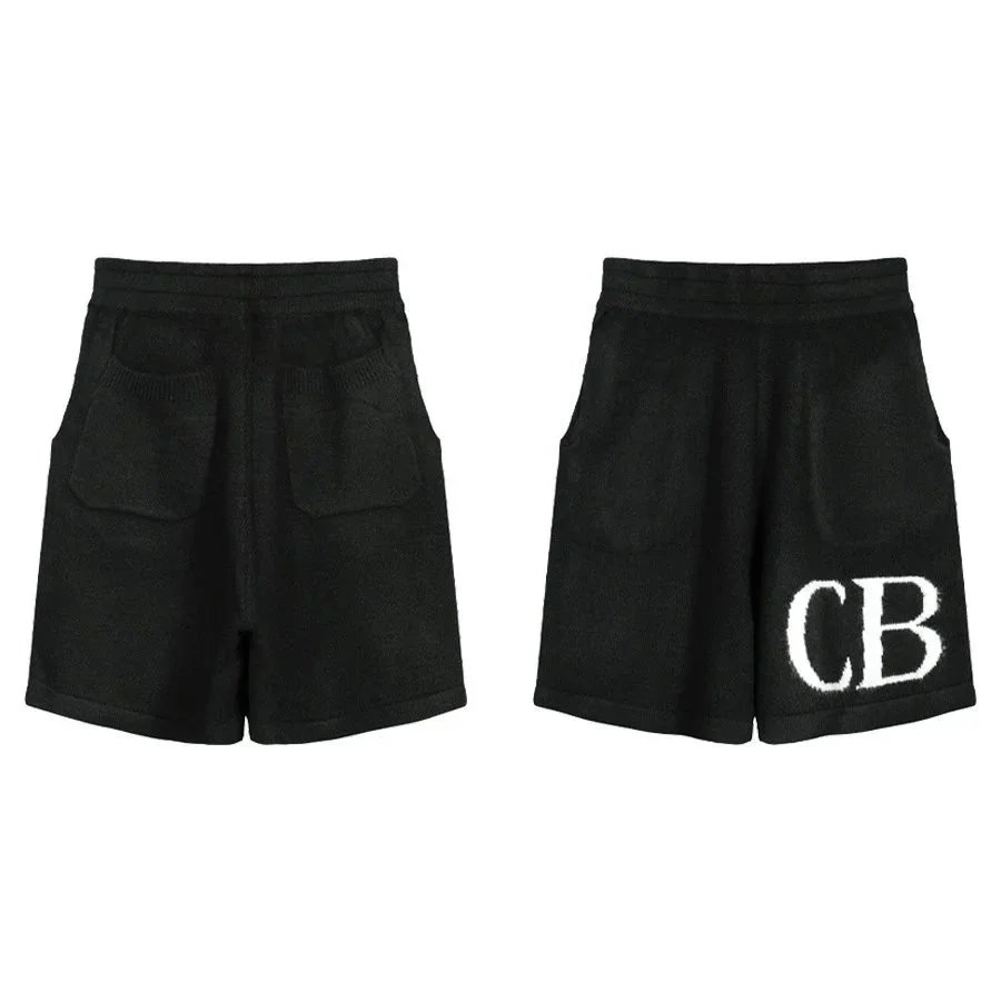 Cole Buxton CB Monogram Knit Shorts Black