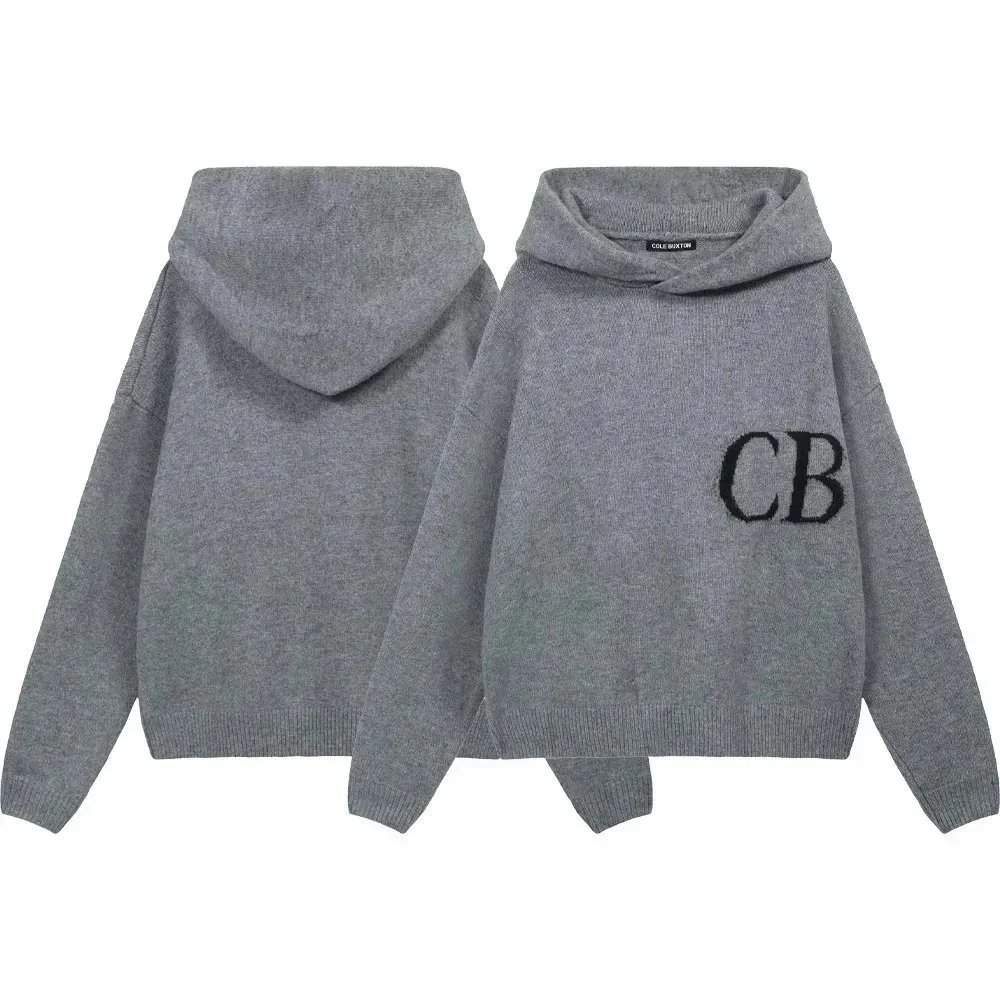 Cole Buxton CB Logo Knit Sweater Black