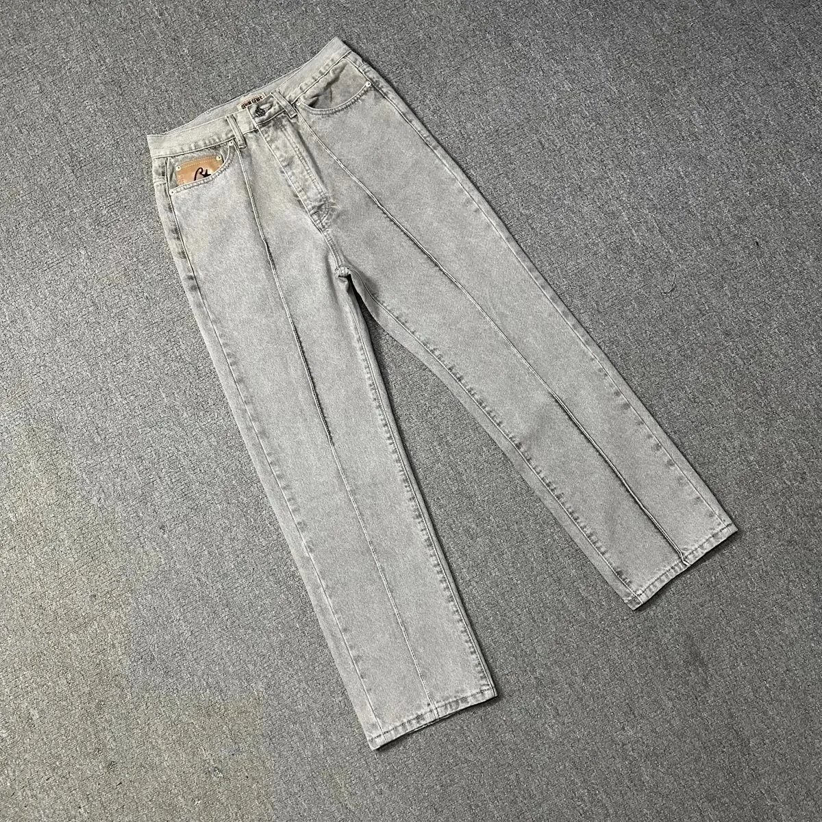 Corteiz Seamed Denim Jeans Washed Blue