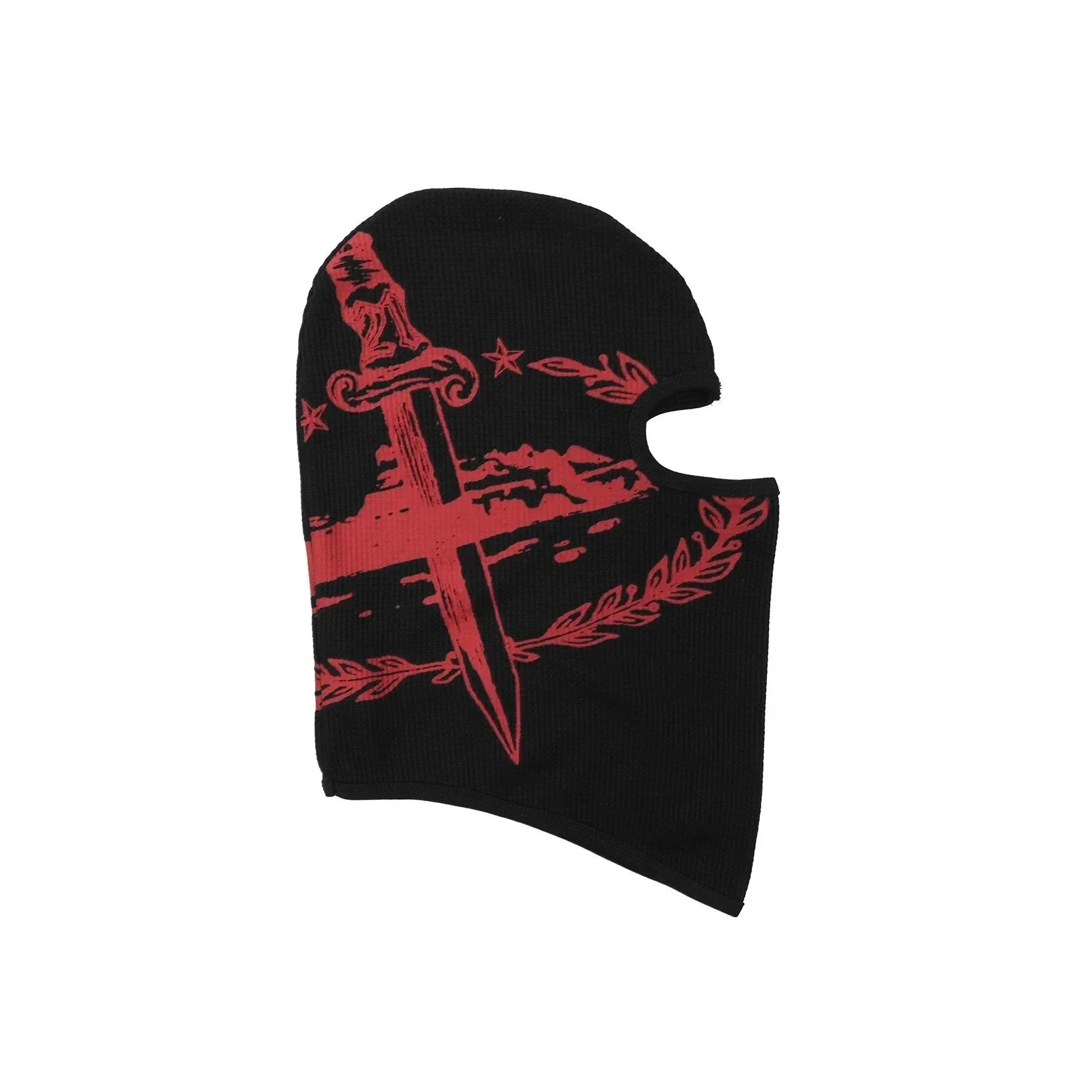 Corteiz 4Starz Ski Mask Black Orange